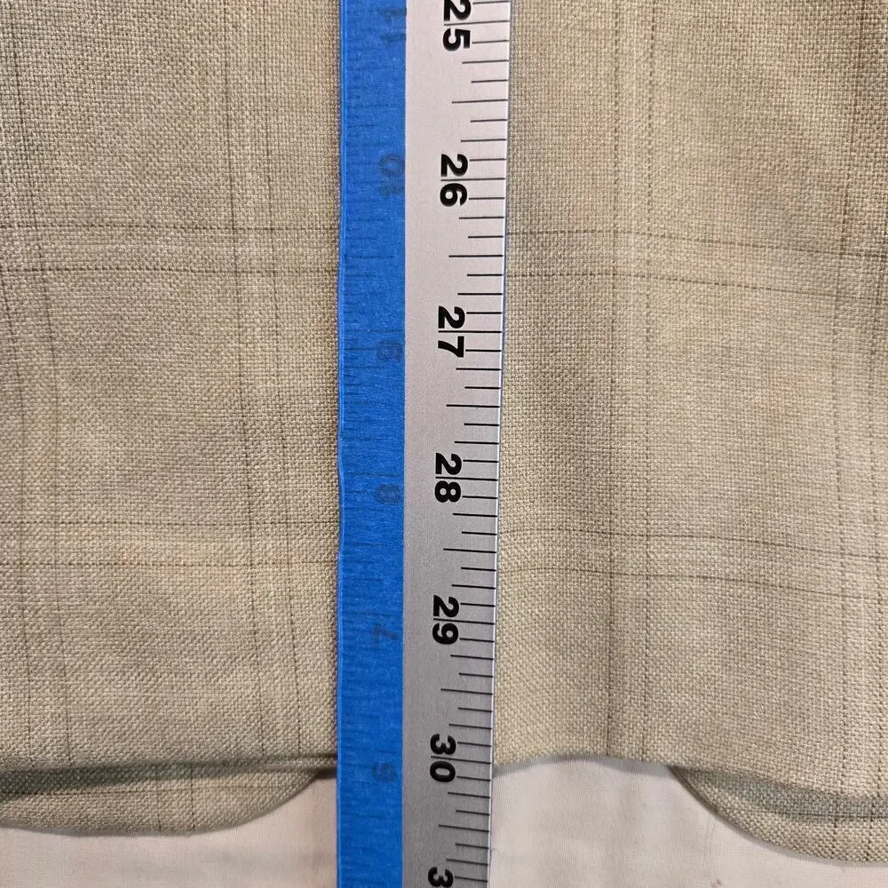 Joseph & Feiss Silk Wool Blend Beige Windowpane Blazer Sports Coat Size 41R